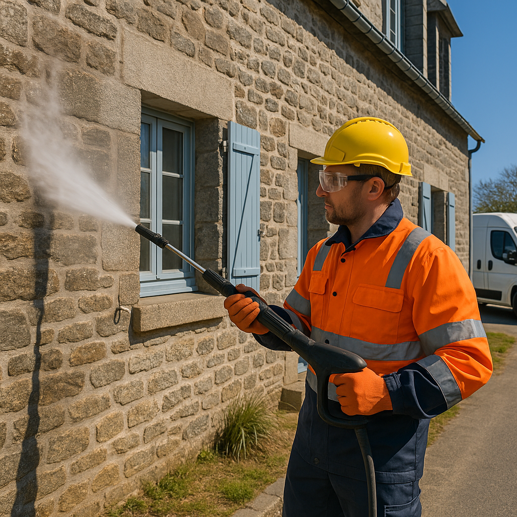 Nettoyage de façades, toitures et extérieurs