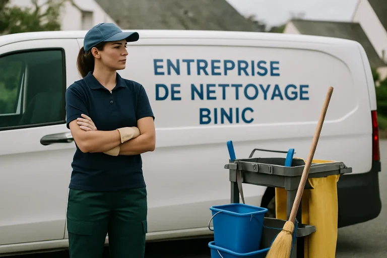 Maison à Binic nettoyée, avec mobilier rangé et surfaces brillantes.